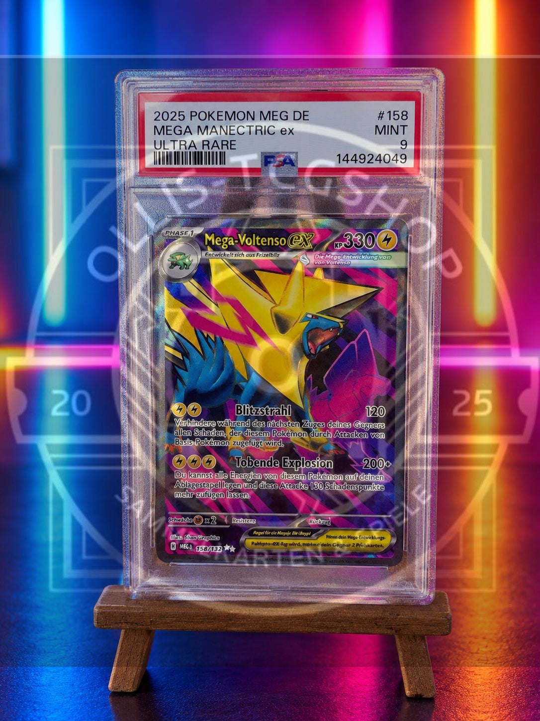 Pokémon Mega-Voltenso ex 158/132 – PSA 9 MINT | Mega Evolutio