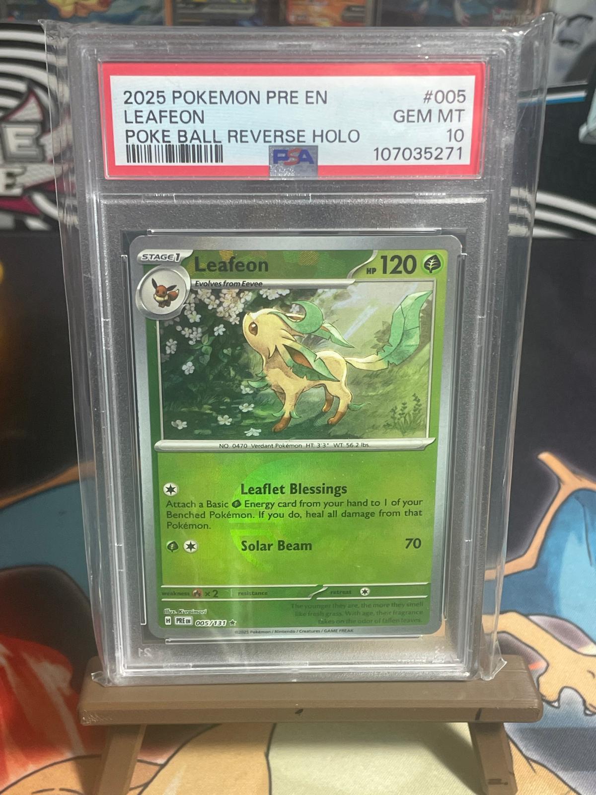 Leafeon Pokeball PSA 10