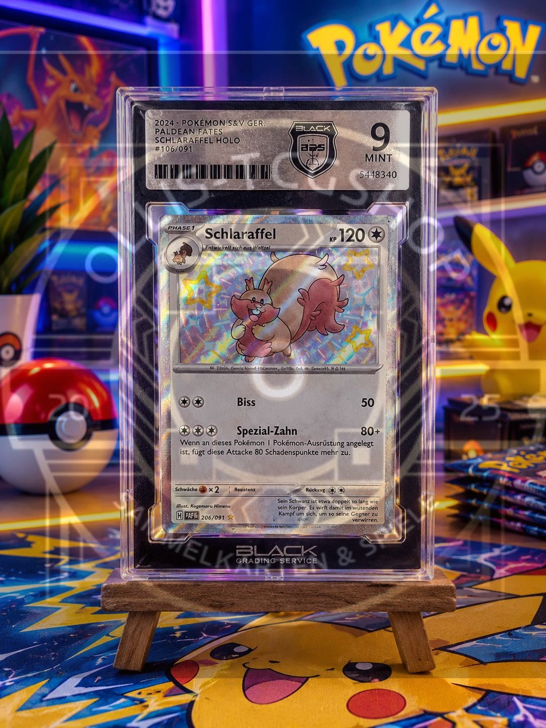 Pokémon Schlaraffel – Paldean Fates – BGS 9 MINT