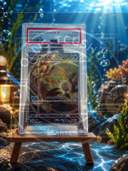 Pokémon Omanyte 180 SV2a Pokémon Card 151 Art Rare Japanisch – PSA 10 Gem Mint