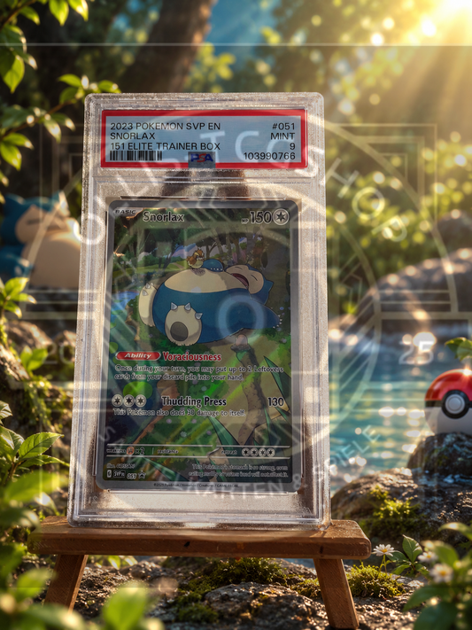 Pokémon Snorlax SVP 051 Promo 151 Elite Trainer Box Englisch – PSA 9 Mint